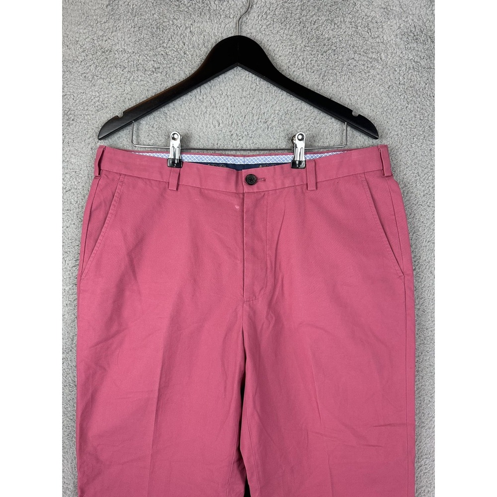 Brooks Brothers Pants Mens 36x30 Pink Supima Cotton Clark Chino Flat Front Golf